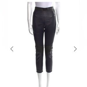 Louis Vuitton Black Skinny Leather Pants black and dark blue
